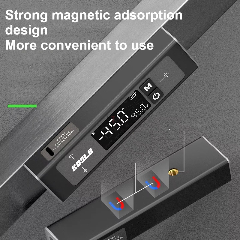Industrial Laser Alignment - デュアルレーザーデジタル傾斜計ポータブル電子角度計レーザーレベル角度測定ゲージ木工装飾用
