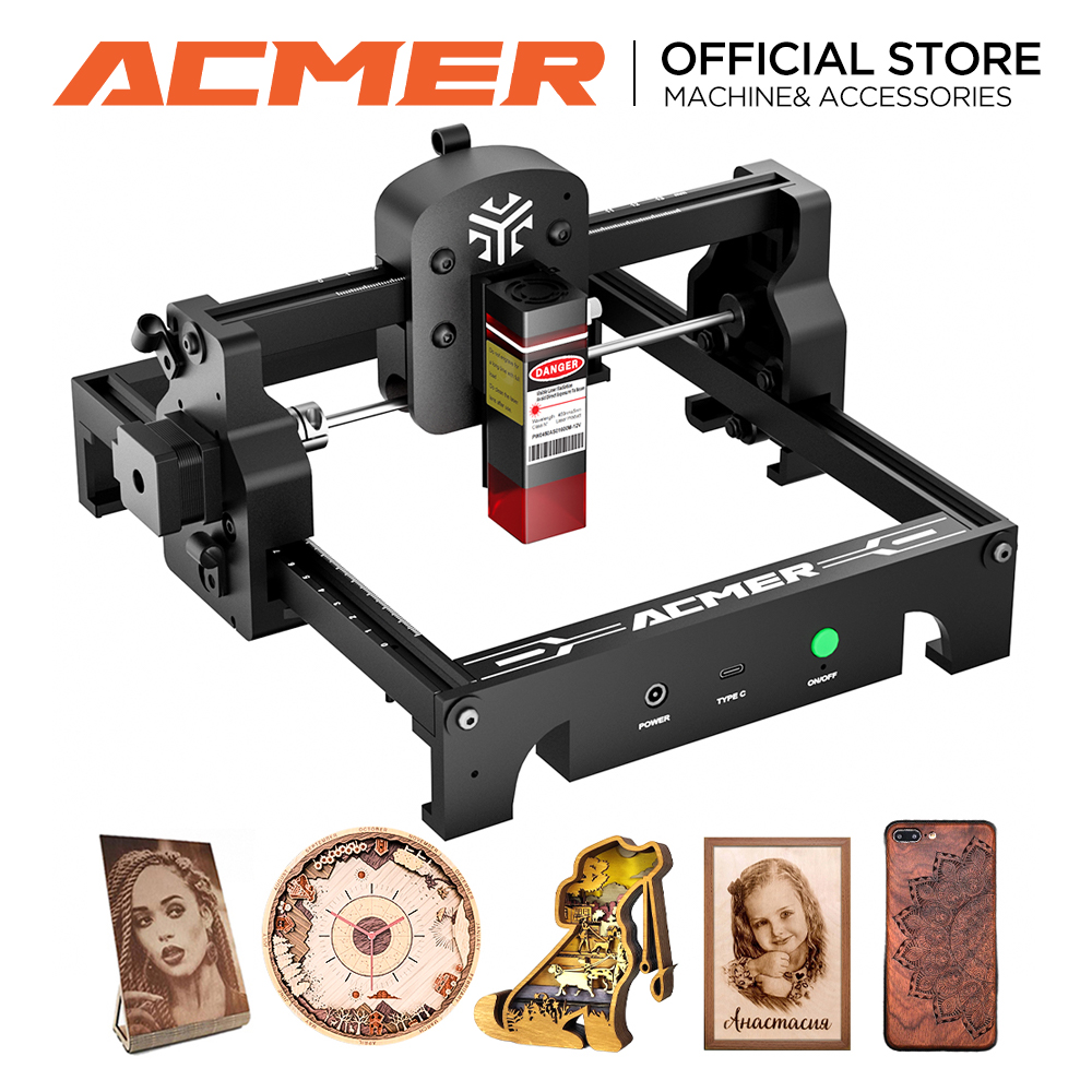 Industrial Acrylic Laser Cutter - ACMER S1 レーザー彫刻機 6W/3.5W/2.5W ミニポータブルレーザーカッター CNC