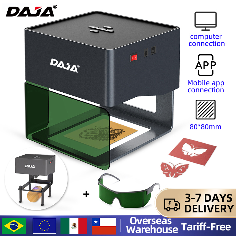 Industrial Laser Machines - DAJA DJ6 ミニポータブルレーザー彫刻 Diy Bluetooth マシン塗装ドッグタグ紙革木製プラスチックロゴ