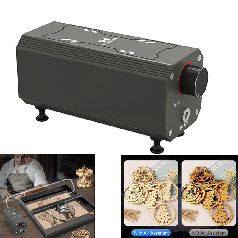 Industrial Acrylic Laser Cutter - エアアシストコンプレッサー レーザーエアアシストポンプ 10-30L/分 調整可能な金属シェル レーザーカッター彫刻機用 AC