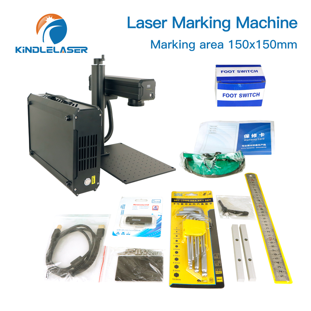 Industrial Laser Engraving Machine For Metal - Kindlelaser S5 20W 30W ファイバーレーザーマーキングマシン 工業用ポータブル高精度彫刻機