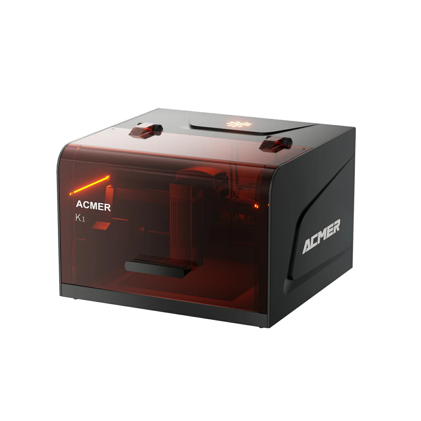 Industrial Acrylic Laser Cutter - ACMER K1 密閉型ポータブルレーザー彫刻機、作業エリア150×150mm、0.08mmの細かい彫刻スポット、木材、合板用レーザーカッター