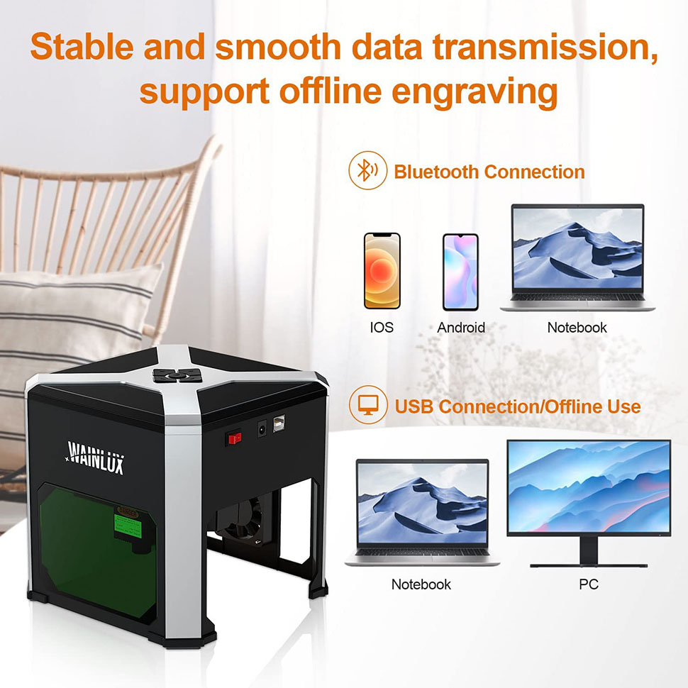 Wainlux レーザー彫刻機 K6 マークプリンターカッタ - Industrial Laser Blasting のレビューと価格