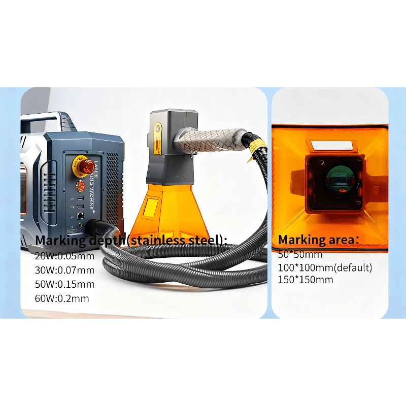 20‑60Wハンドヘルドファイバーレーザーマーキングマシン、 - Industrial Laser Engraving Machine For Metal のレビューと価格