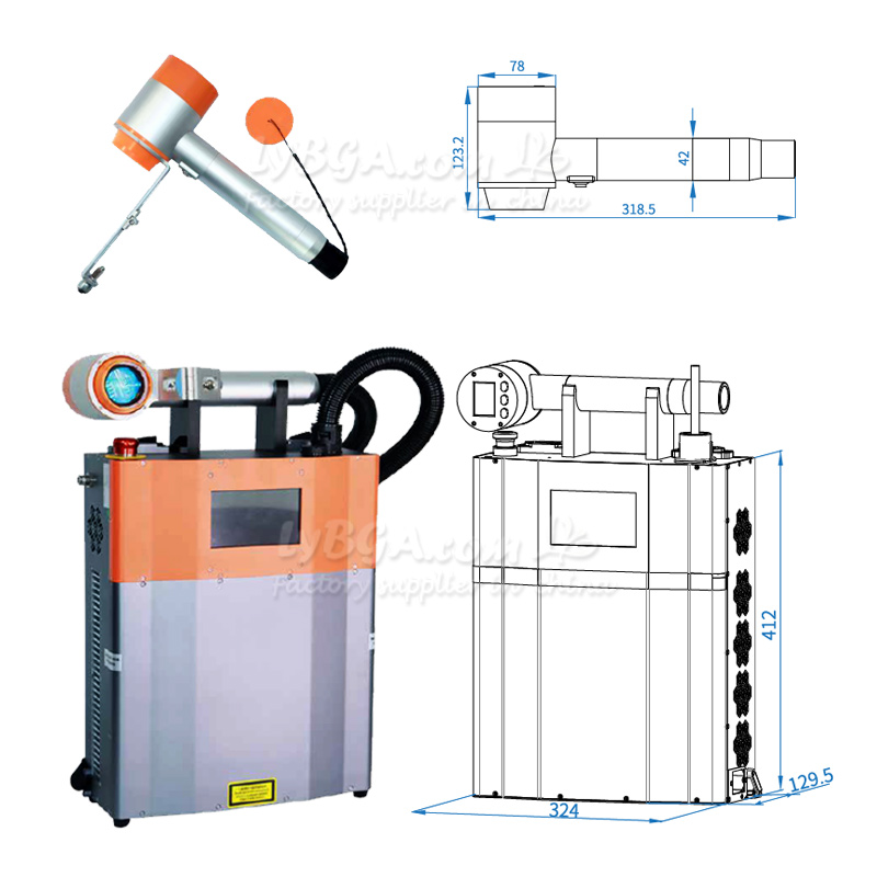 LY-LCG100A 100W パルスレーザー洗浄機 バック - Industrial Laser Machines のレビューと価格