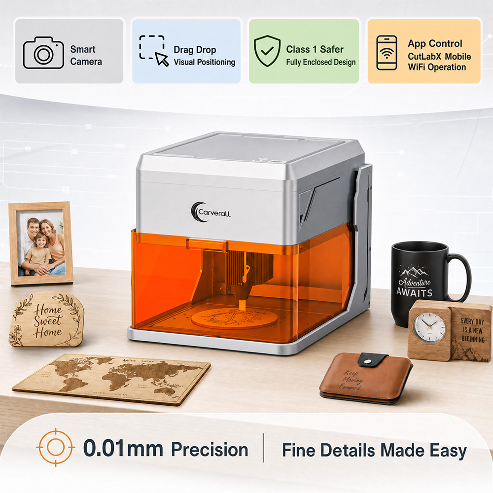 Carverall A1PRO 10Wレーザー彫刻機、HDカ - Industrial Acrylic Laser Cutter のレビューと価格